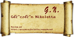 Góczán Nikoletta névjegykártya