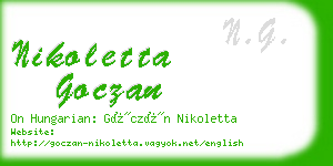 nikoletta goczan business card